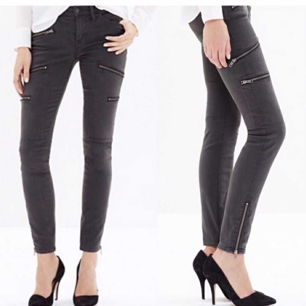 Madewell Skinny Skinny Moto Zip Jean Size 27